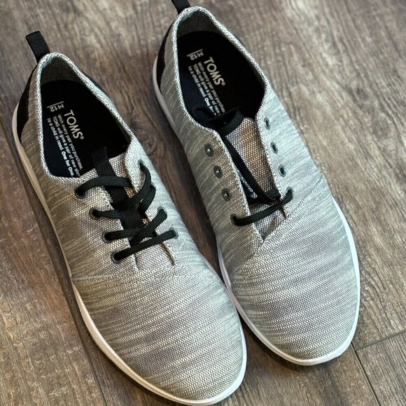 Toms Other - NEW TOMS Del Ray Sneaker Gray Textured Woven Men's Size 12